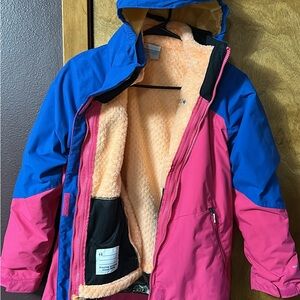 Columbia Blue and Pink Kids Puffer Jacket
